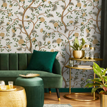 Floral Chinoiserie Wallpaper / Peel and Stick Wallpaper Removable Wallpaper Home Decor Wall Art Wall Decor Room Decor - D503 - ONDECOR.COM
