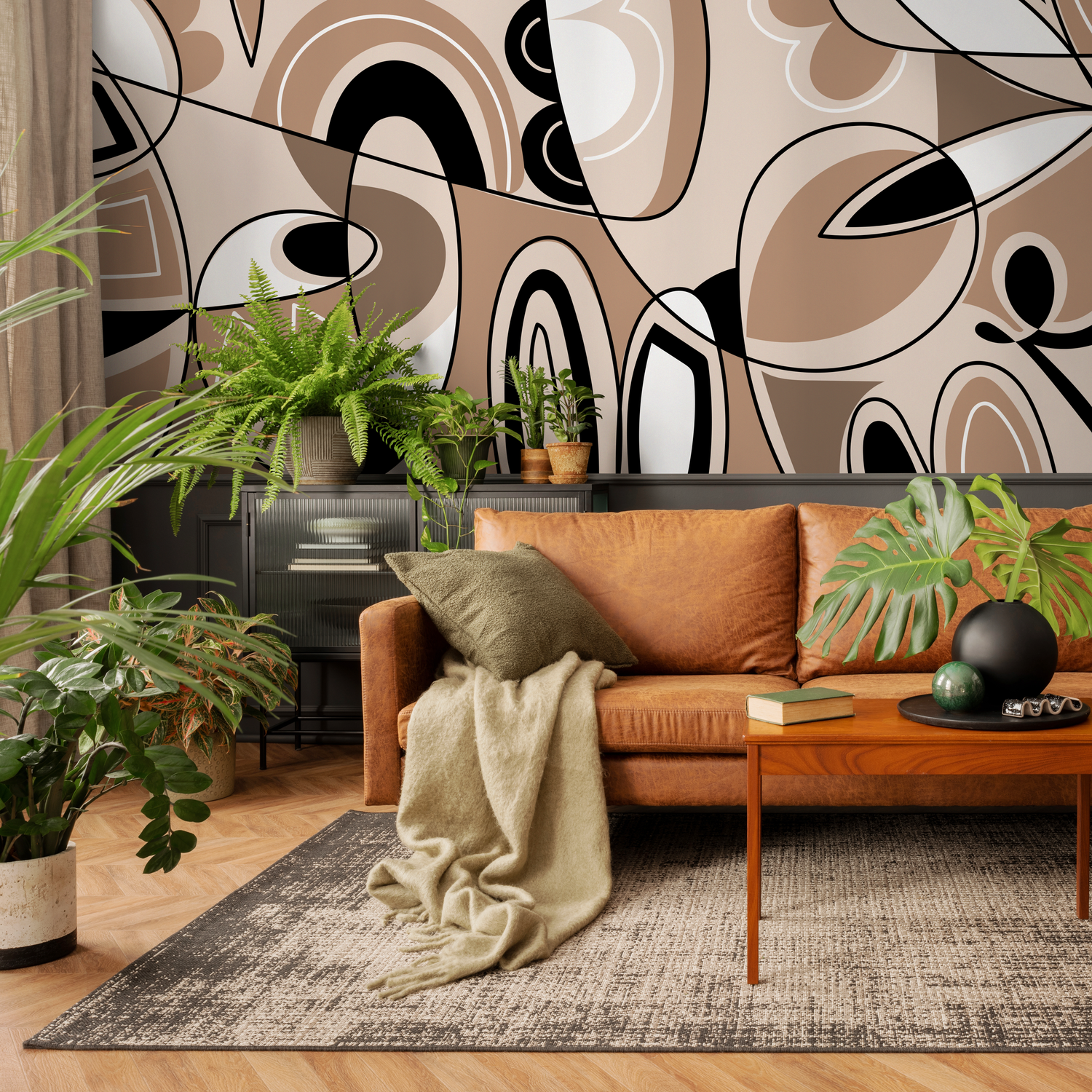 Modern Cubism Art Wallpaper Abstract Mural Peel and Stick Wallpaper Home Decor - D559 - ONDECOR.COM