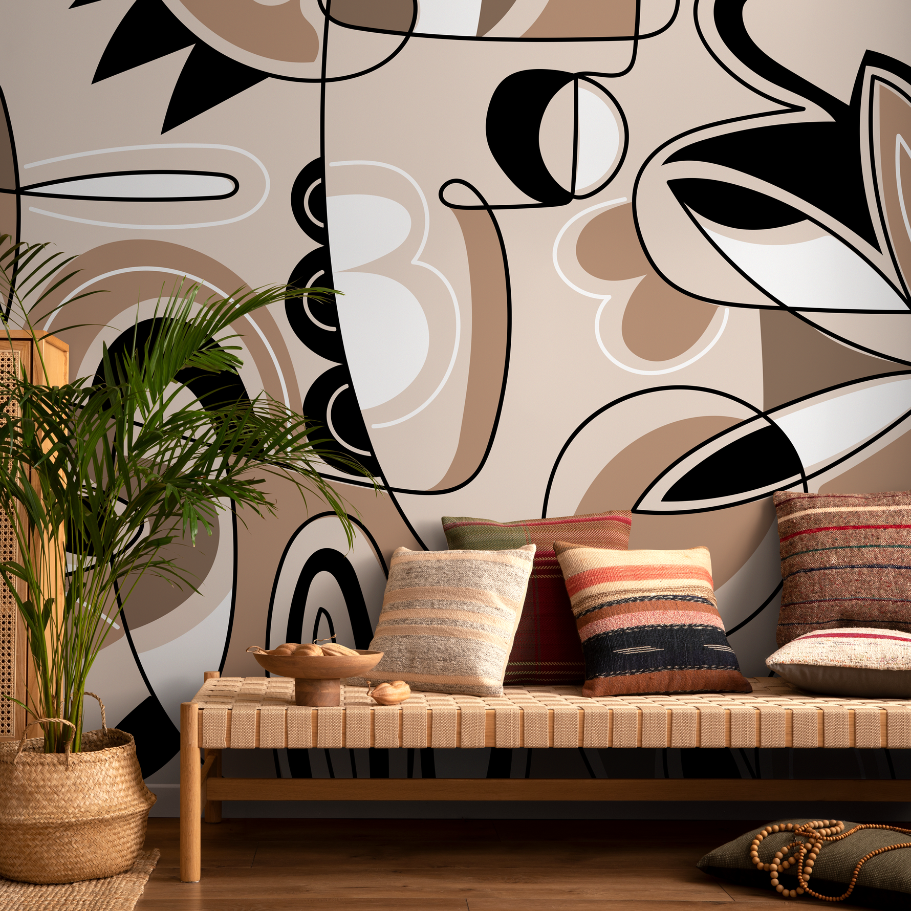 Modern Cubism Art Wallpaper Abstract Mural Peel and Stick Wallpaper Home Decor - D559 - ONDECOR.COM