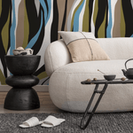 Unique Abstract Waves Wallpaper Maximalist Wallpaper Peel and Stick and Traditional Wallpaper - D612 - ONDECOR.COM