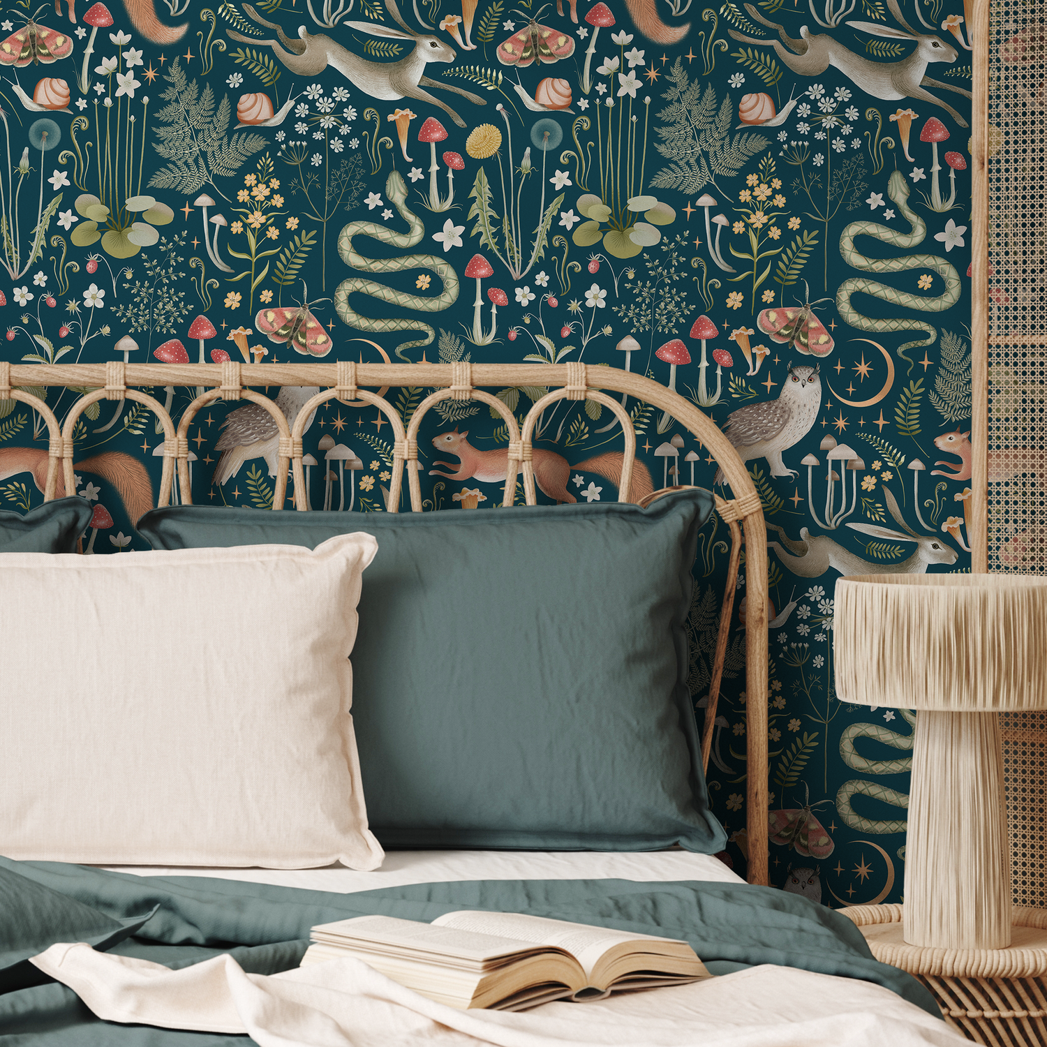 Woodland Wallpaper Forest Animal Wallpaper Peel and Stick and Traditional Wallpaper - D929 - ONDECOR.COM