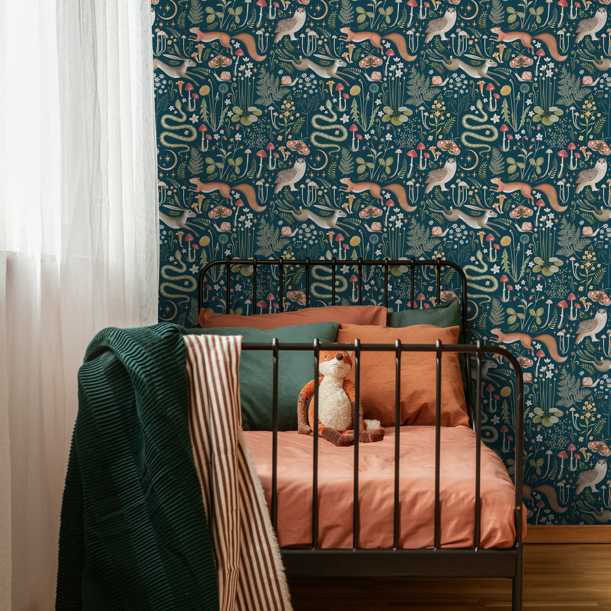 Woodland Wallpaper Forest Animal Wallpaper Peel and Stick and Traditional Wallpaper - D929 - ONDECOR.COM