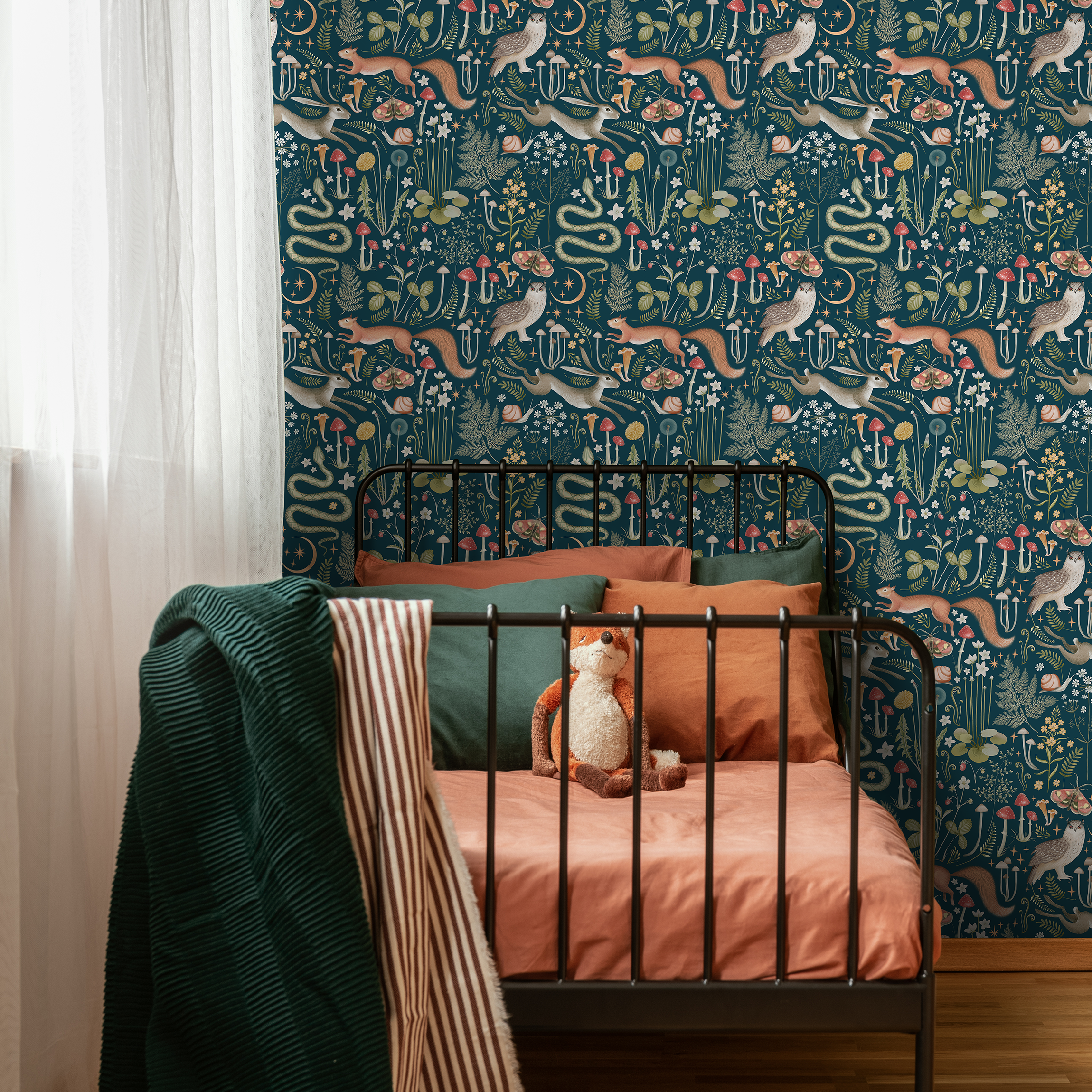 Woodland Wallpaper Forest Animal Wallpaper Peel and Stick and Traditional Wallpaper - D929 - ONDECOR.COM