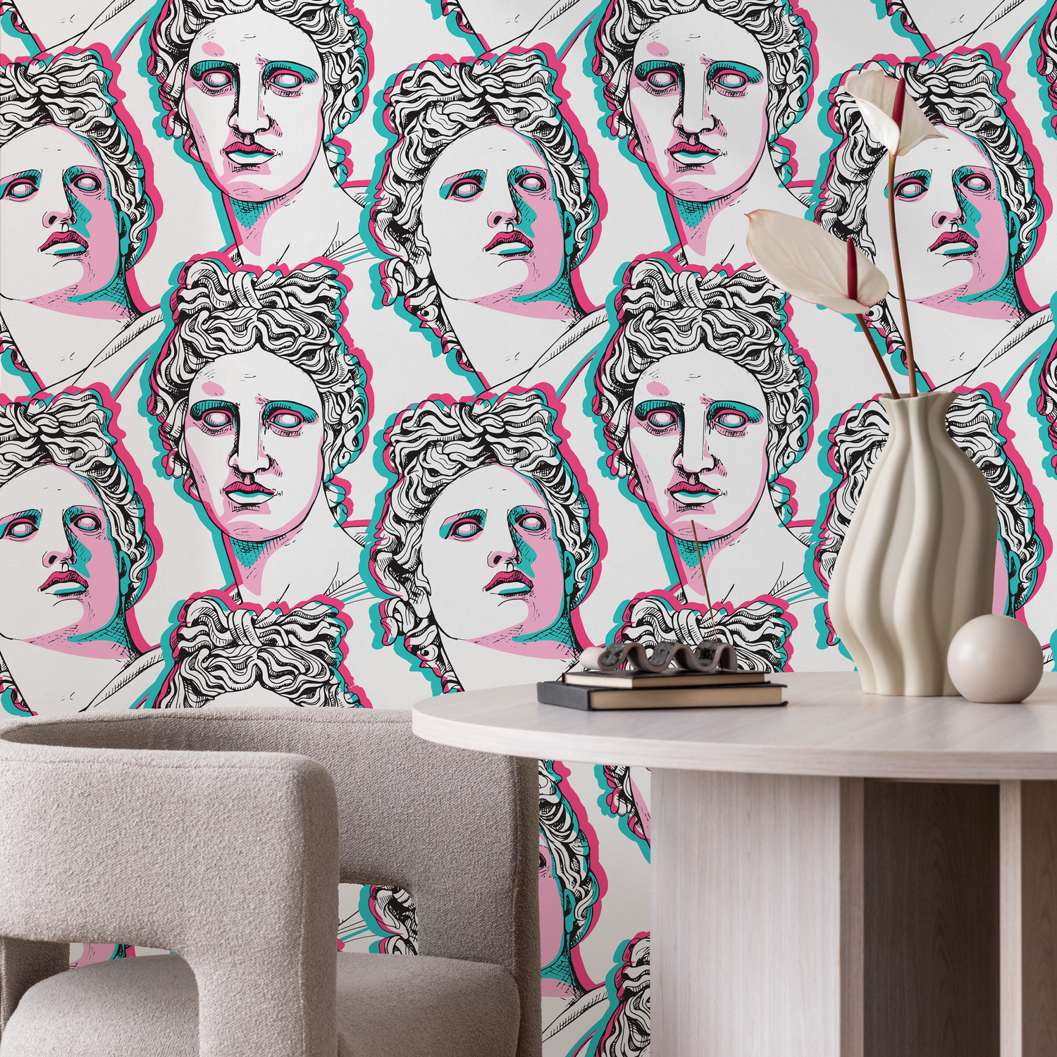 Papel tapiz extraíble, papel tapiz autoadhesivo, decoración de pared, decoración del hogar, arte de pared imprimible, decoración de habitación, impresiones de pared - D998
