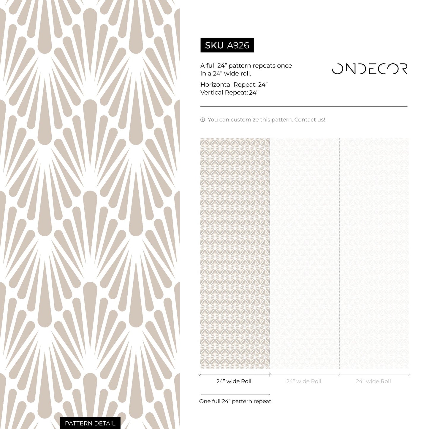 Removable Wallpaper, Scandinavian Wallpaper, Minimalistic Wallpaper, Peel and Stick Wallpaper, WallPaper, Art Deco - A926