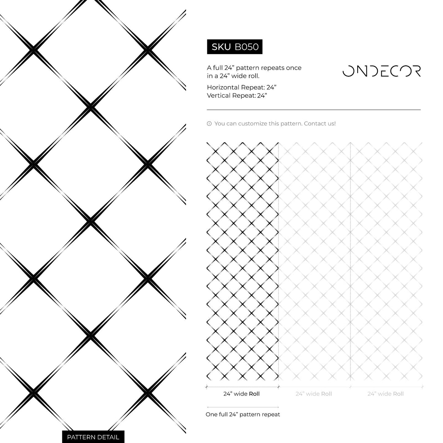 Wall Decor Peel and Stick Wallpaper Removable Wallpaper Home Decor Room Decor / Black and White Minimalist Geometric Wallpaper - B050