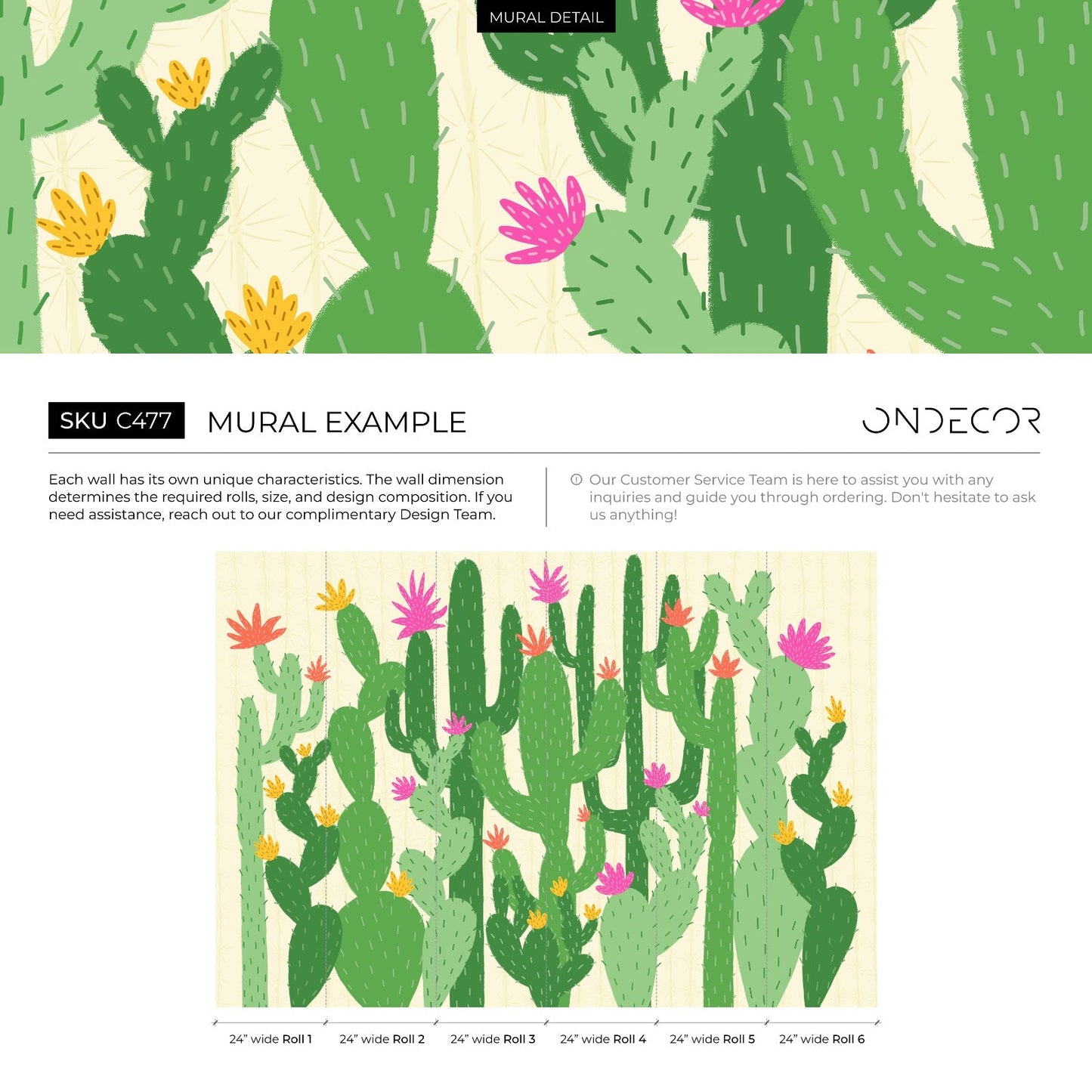 Wallpaper Peel and Stick Wallpaper Removable Wallpaper Home Decor Wall Art Wall Decor Room Decor / Kids Floral Cactus Wallpaper - C477