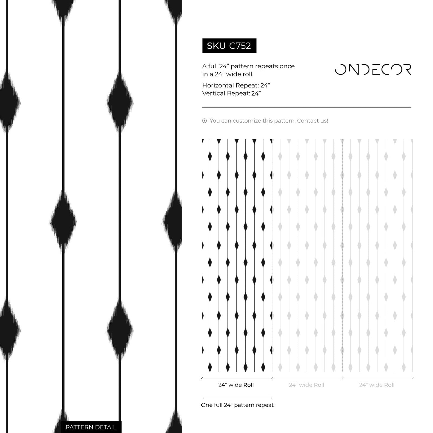 Black and White Minimalist Wallpaper / Peel and Stick Wallpaper Removable Wallpaper Home Decor Wall Art Wall Decor Room Decor - C752