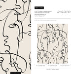 Aesthetic Art Line Wallpaper / Peel and Stick Wallpaper Removable Wallpaper Home Decor Wall Art Wall Decor Room Decor - D362 - ONDECOR.COM