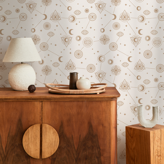 Mystique and Celestial Wallpaper Removable  Peel and Stick Wallpaper Peel and Stick Wallpaper  Moon and Magic - ZAAO