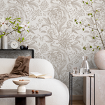 Beige Boho Roses Wallpaper Boho Peony Wallpaper Peel and Stick Removable  Repositionable Burnt Orange Minimalistic - ZACX - ONDECOR.COM
