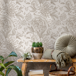 Beige Boho Roses Wallpaper Boho Peony Wallpaper Peel and Stick Removable  Repositionable Burnt Orange Minimalistic - ZACX - ONDECOR.COM