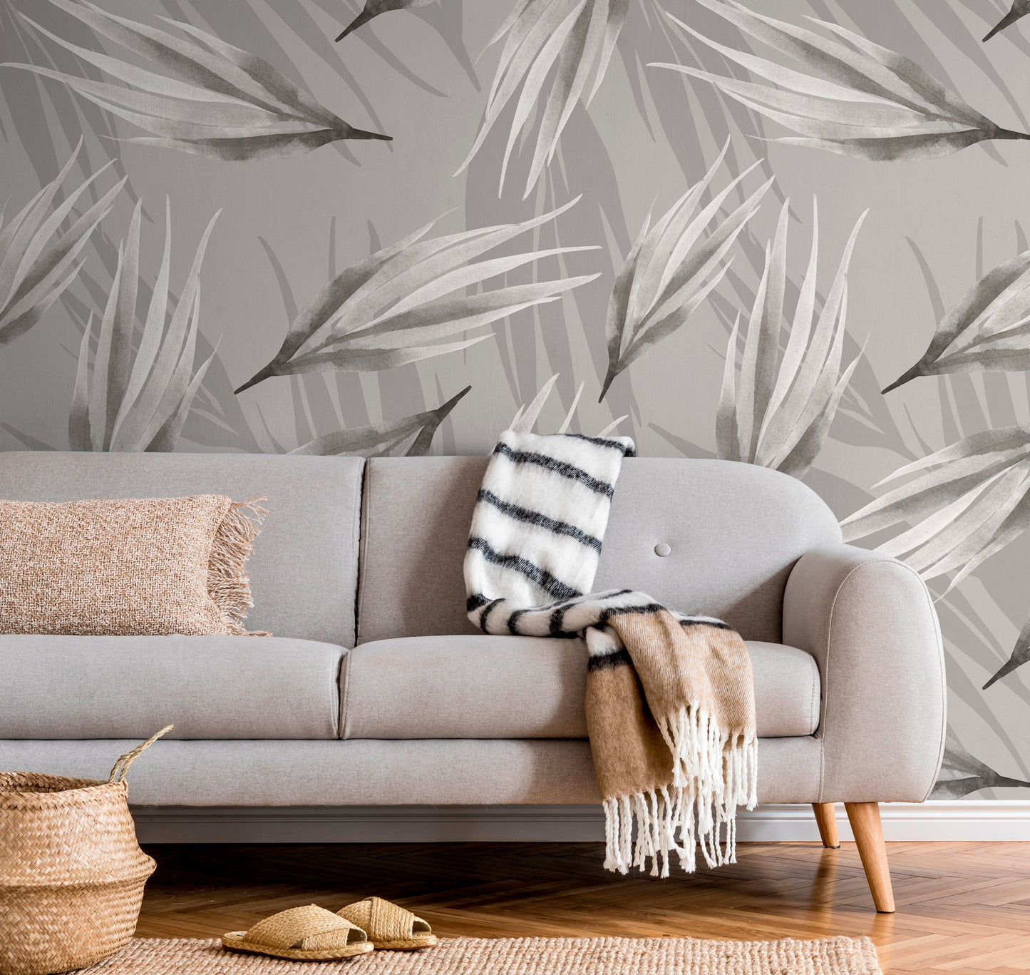 Removable Wallpaper, Boho Wall Mural, Peel and Stick Wallpaper, Removable Wallpaper, Wall Paper Removable, Tropical Wallpaper - X018