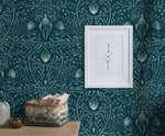 Wallpaper Peel and Stick Wallpaper Removable Wallpaper Home Decor Wall Art Wall Decor Room Decor / Green Art Nouveau Wallpaper - X139