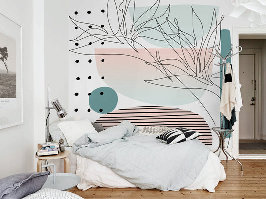 Wallpaper Peel and Stick Wallpaper Removable Wallpaper Home Decor Wall Art Wall Decor Room Decor / Pastel Abstract Wallpaper - B511