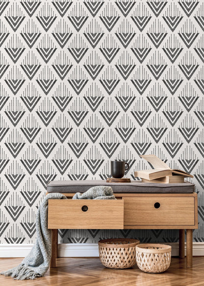 Wallpaper Peel and Stick Wallpaper Removable Wallpaper Home Decor Wall Art Wall Decor Room Decor / Geometric Boho Wallpaper - C498