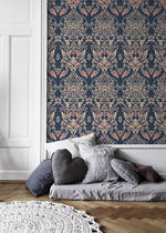 Floral Vintage Victorian Wallpaper / Peel and Stick Wallpaper Removable Wallpaper Home Decor Wall Art Wall Decor Room Decor - D075