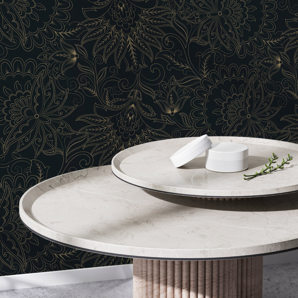 Dark Victorian Wallpaper / Peel and Stick Wallpaper Removable Wallpaper Home Decor Wall Art Wall Decor Room Decor - D081