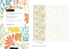 Colorful Wildflowers Wallpaper / Peel and Stick Wallpaper Removable Wallpaper Home Decor Wall Art Wall Decor Room Decor - D132