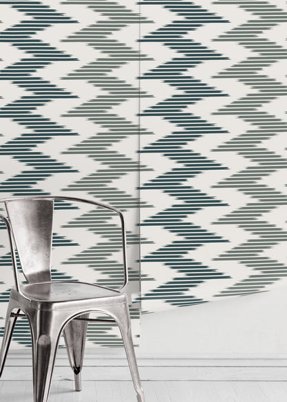 Boho Chevron Wallpaper / Peel and Stick Wallpaper Removable Wallpaper Home Decor Wall Art Wall Decor Room Decor - D205