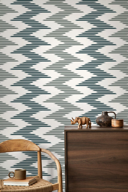 Boho Chevron Wallpaper / Peel and Stick Wallpaper Removable Wallpaper Home Decor Wall Art Wall Decor Room Decor - D205