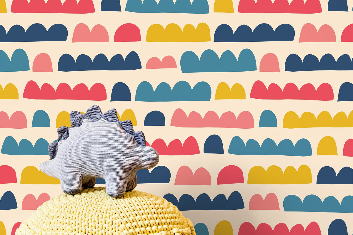Colorful Kids Wallpaper / Peel and Stick Wallpaper Removable Wallpaper Home Decor Wall Art Wall Decor Room Decor - D338