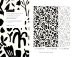 Black and White Floral Wallpaper / Peel and Stick Wallpaper Removable Wallpaper Home Decor Wall Art Wall Decor Room Decor - D370