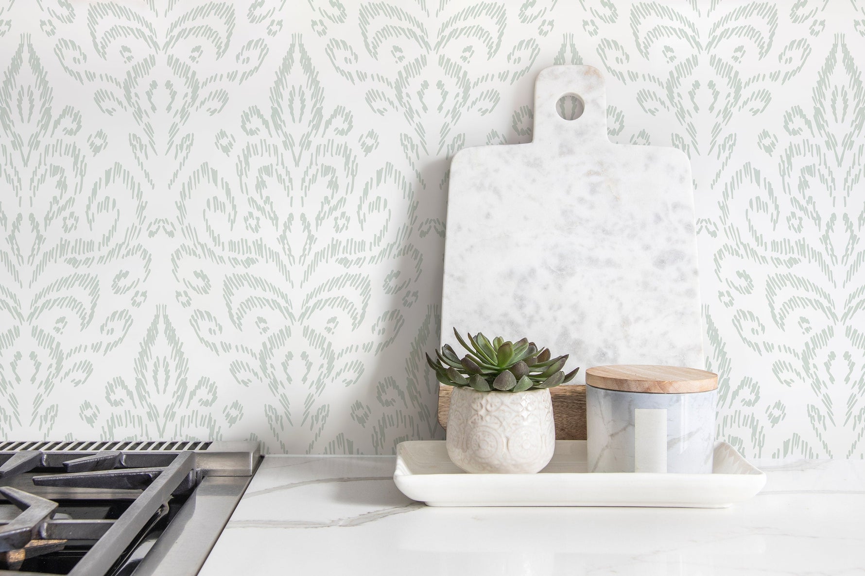Light Vintage Wallpaper / Peel and Stick Wallpaper Removable Wallpaper Home Decor Wall Art Wall Decor Room Decor - D356