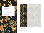 Brown and Yellow Floral Wallpaper / Peel and Stick Wallpaper Removable Wallpaper Home Decor Wall Art Wall Decor Room Decor - D360