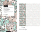 Retro Floral Wallpaper / Peel and Stick Wallpaper Removable Wallpaper Home Decor Wall Art Wall Decor Room Decor - D381