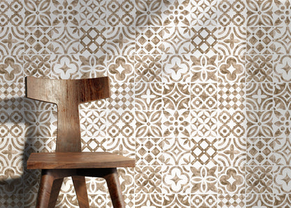 Beige Tile Wallpaper / Peel and Stick Wallpaper Removable Wallpaper Home Decor Wall Art Wall Decor Room Decor - D525