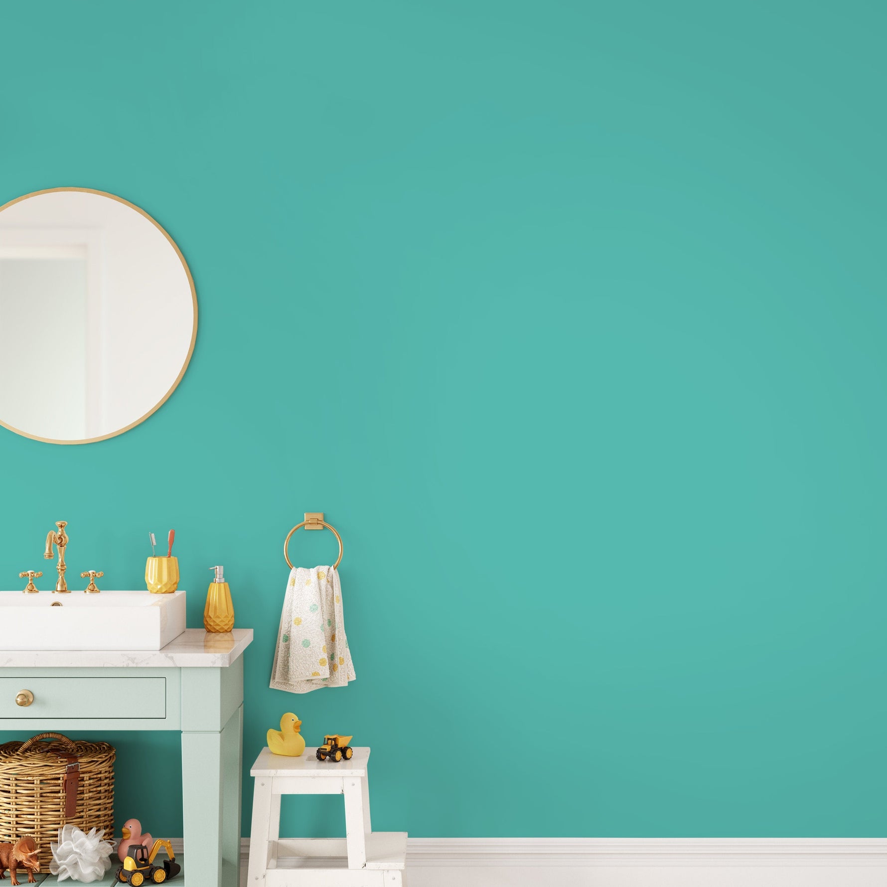 Turquoise Wallpaper / Solid Color / Peel and Stick Wallpaper Removable Wallpaper Home Decor Wall Art Wall Decor Room Decor - D443