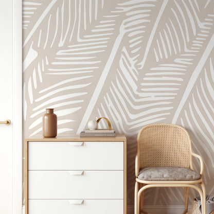 Removable Wallpaper Peel and Stick Wallpaper Wall Paper Wall Mural - Banana Leaf Wallpaper Tropical Wallpaper - B965