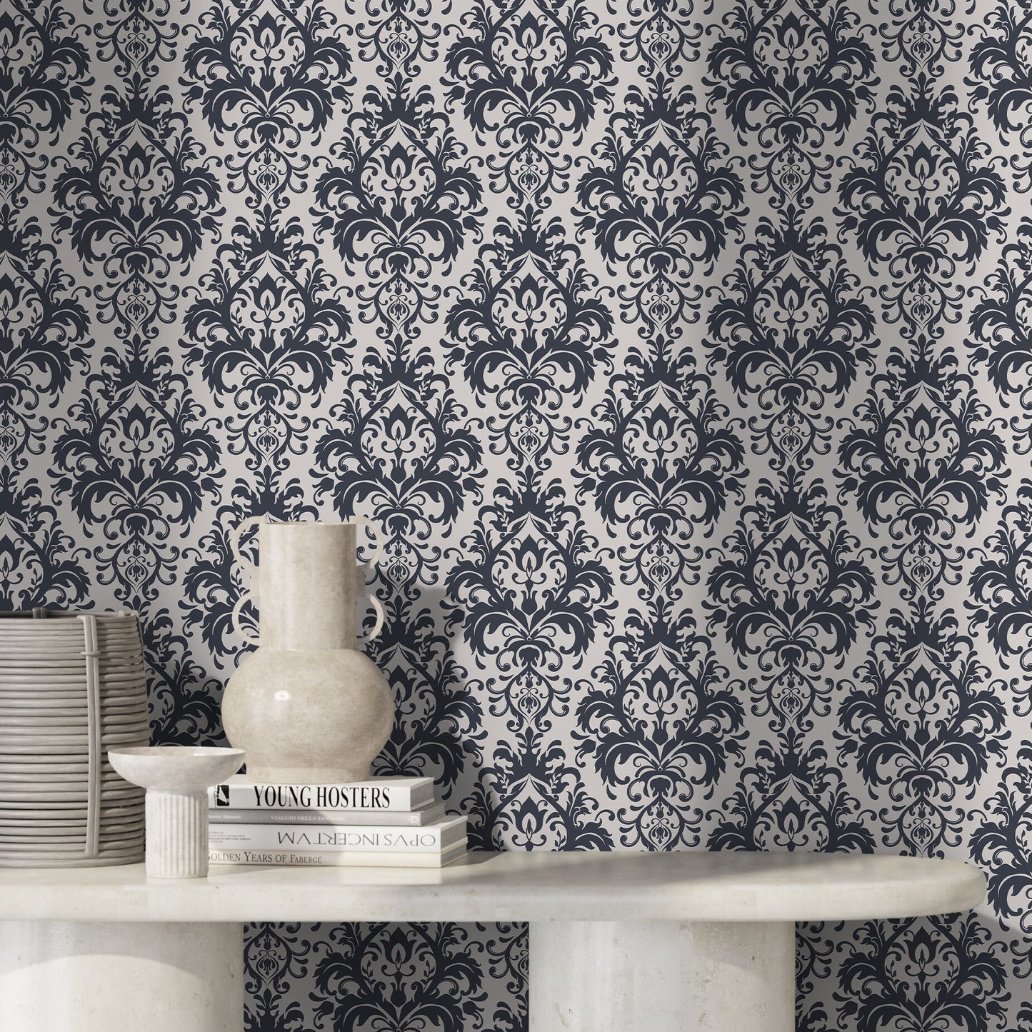 Removable Wallpaper Peel and Stick Wallpaper Wall Paper Wall Mural - Portuguese Azulejos Tile Wallpaper - C184