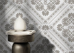 Beige Retro Tile Wallpaper / Peel and Stick Wallpaper Removable Wallpaper Home Decor Wall Art Wall Decor Room Decor - D134