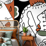 Abstract Cubism Art Wallpaper Modern Mural Peel and Stick Wallpaper Home Decor - D564