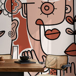 Surreal Abstract Art Mural Modern Wallpaper Peel and Stick Wallpaper Home Decor - D599