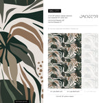 Tropical Abstract Wallpaper Modern Wallpaper Peel and Stick and Traditional Wallpaper - D711