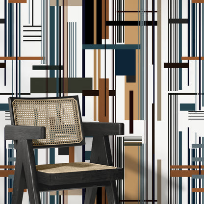 Contemporary Geometric Wallpaper Abstract Wallpaper Peel and Stick and Traditional Wallpaper - D752