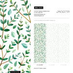 Removable Wallpaper Peel and Stick Wallpaper Wall Paper Wall Mural - Leaf Wallpaper Tropical Wallpaper - A463