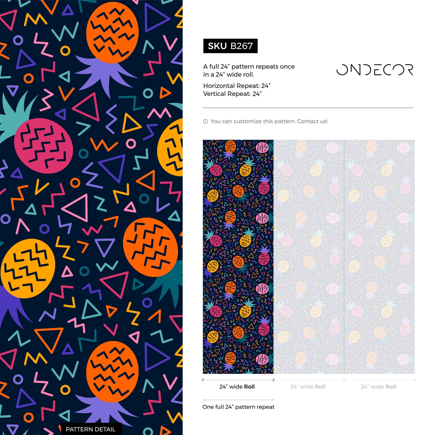 Removable Wallpaper Peel and Stick Wallpaper Wall Paper Wall Mural - Geometric Triangles Wallpaper - B267