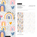 Wallpaper Peel and Stick Wallpaper Removable Wallpaper Home Decor Wall Art Wall Decor Room Decor / Colorful Rainbow Kids Wallpaper - B299