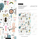 Wallpaper Peel and Stick Wallpaper Removable Wallpaper Home Decor Wall Art Wall Decor Room Decor / Cute Animal Kids Wallpaper - B331