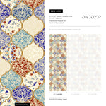 Wallpaper Peel and Stick Wallpaper Removable Wallpaper Home Decor Wall Art Wall Decor Room Decor / Colorful Marrakech Tile Wallpaper - A139