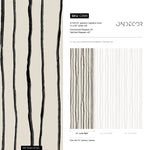 Black and Beige Boho Striped Wallpaper / Peel and Stick Wallpaper Removable Wallpaper Home Decor Wall Art Wall Decor Room Decor - C899