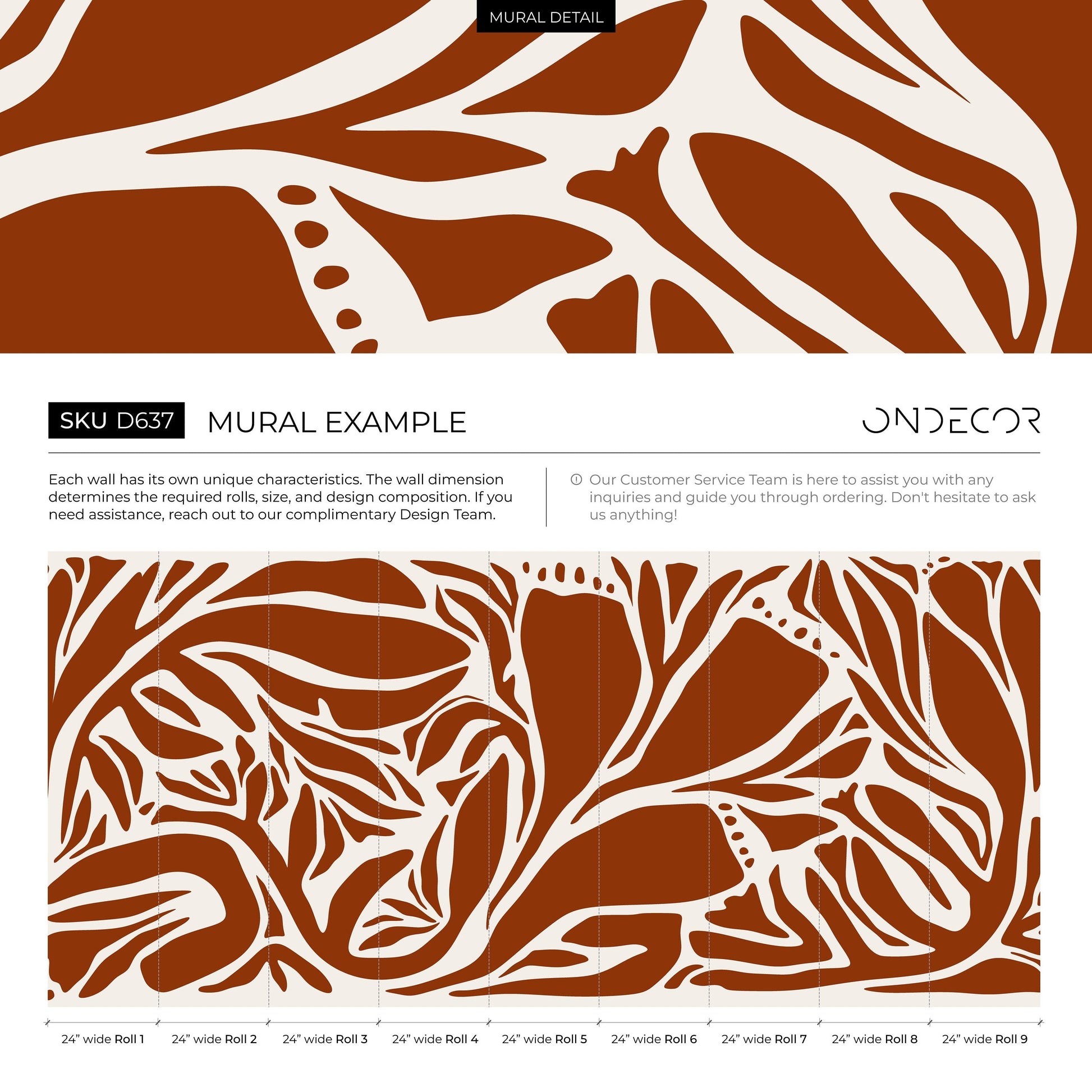 Abstract Art Wallpaper Copper Color Wallpaper Peel and Stick and Traditional Wallpaper - D637