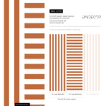 Terracotta Striped Wallpaper Modern Geometric Wallpaper Peel and Stick and Traditional Wallpaper - D739
