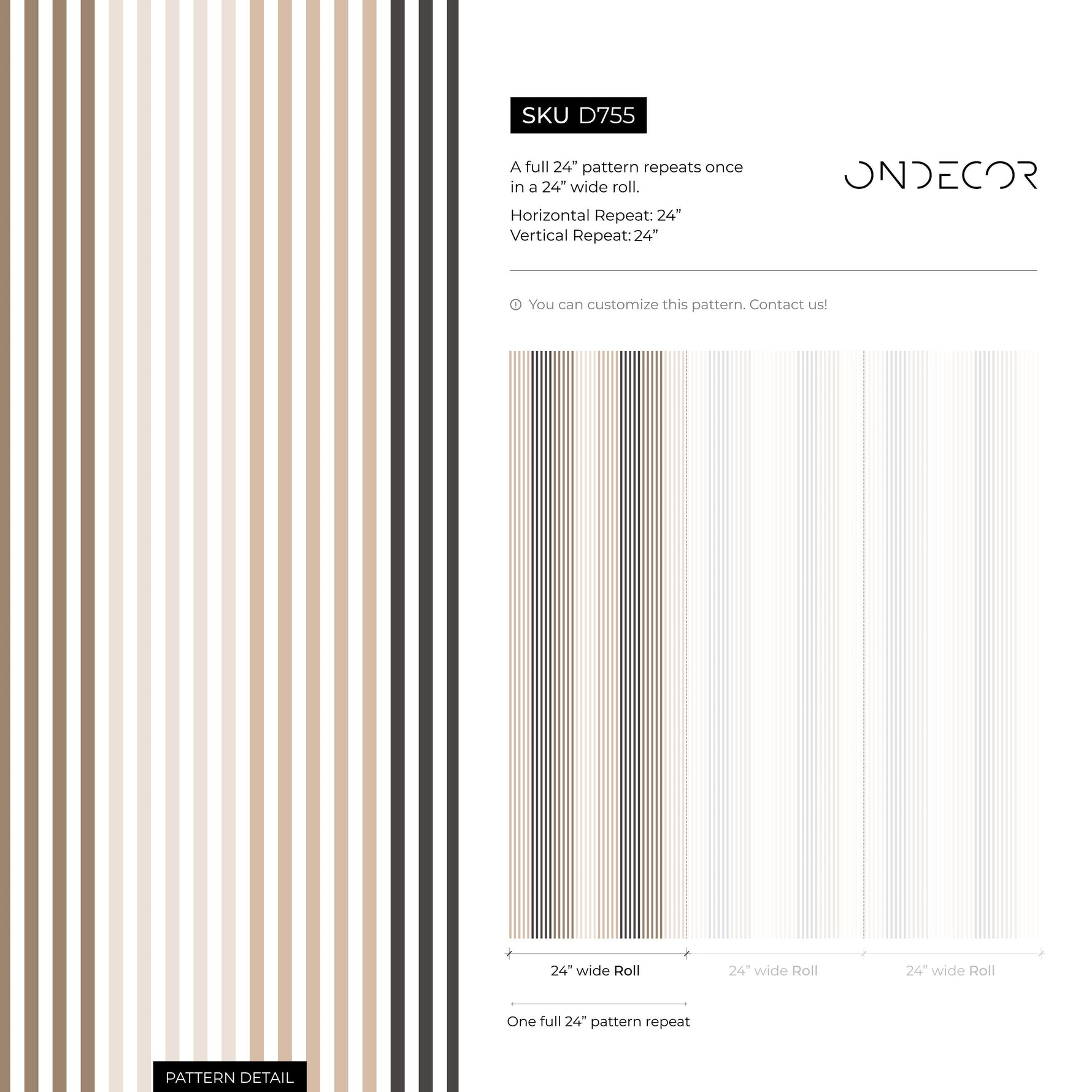 Beige Modern Striped Wallpaper Geometric Wallpaper Peel and Stick and Traditional Wallpaper - D755