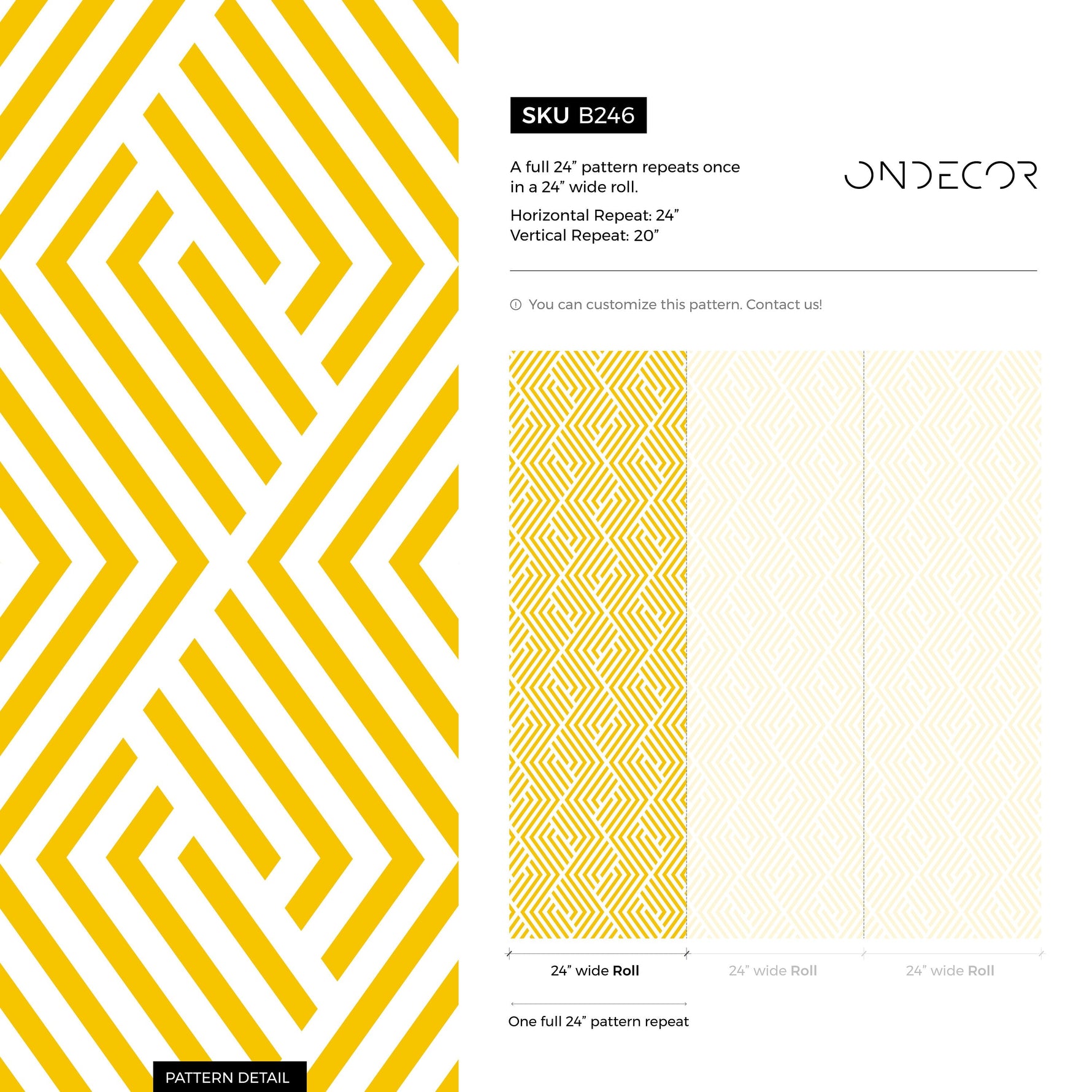 Minimal Yellow - Wallpaper Removable Wallpaper Peel and Stick Wallpaper Wall Paper Wall Mural - B246