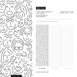 Faces Wallpaper - Removable Wallpaper Peel and Stick Wallpaper Wall Paper Wall Mural - B280